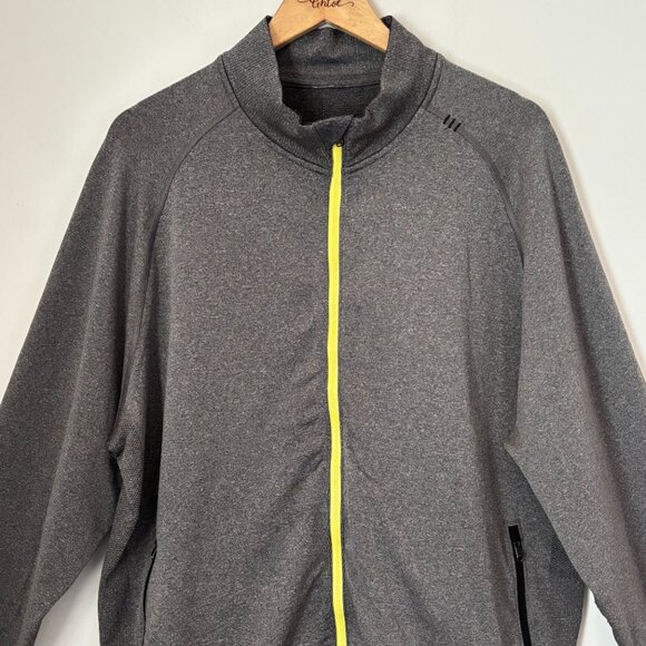 Lululemon Men's Pulse Jacket Full Zip Gray Long Sleeve Pocket Sz XL E113 - Picture 2 of 16